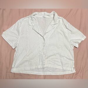 Cotton On White Button-Down Shirt